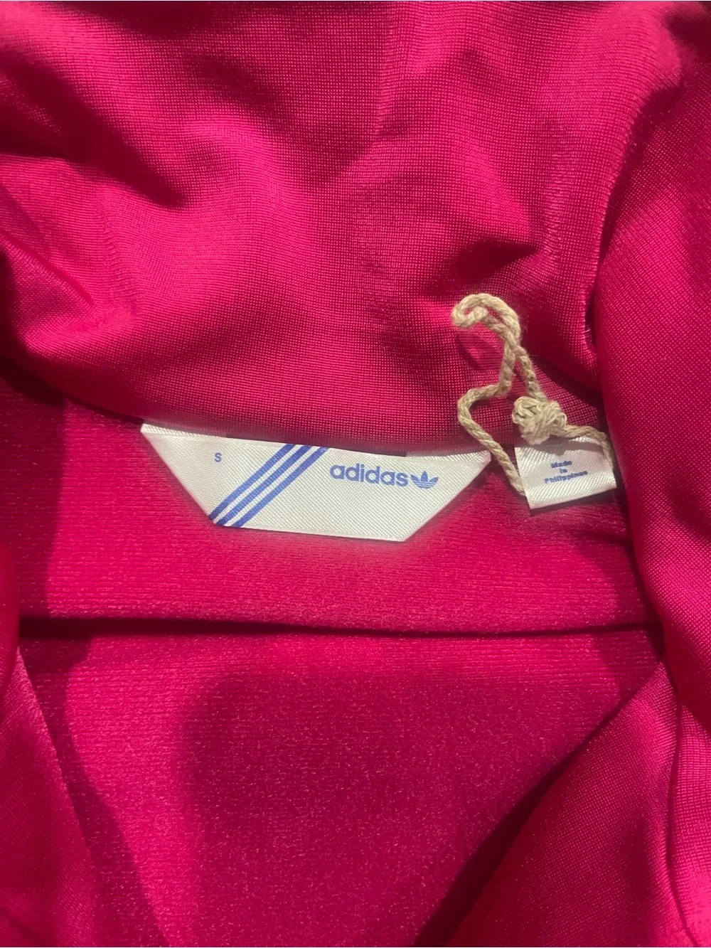 adidas Hot Pink Track Jacket with White 3-Stripes